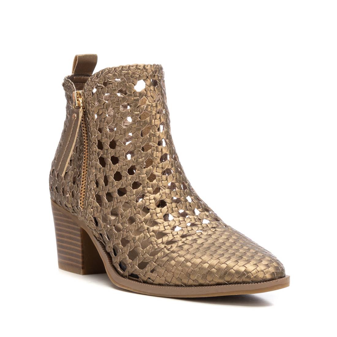 Carmela 16234405 bottine femme dorée cuir talon moyen