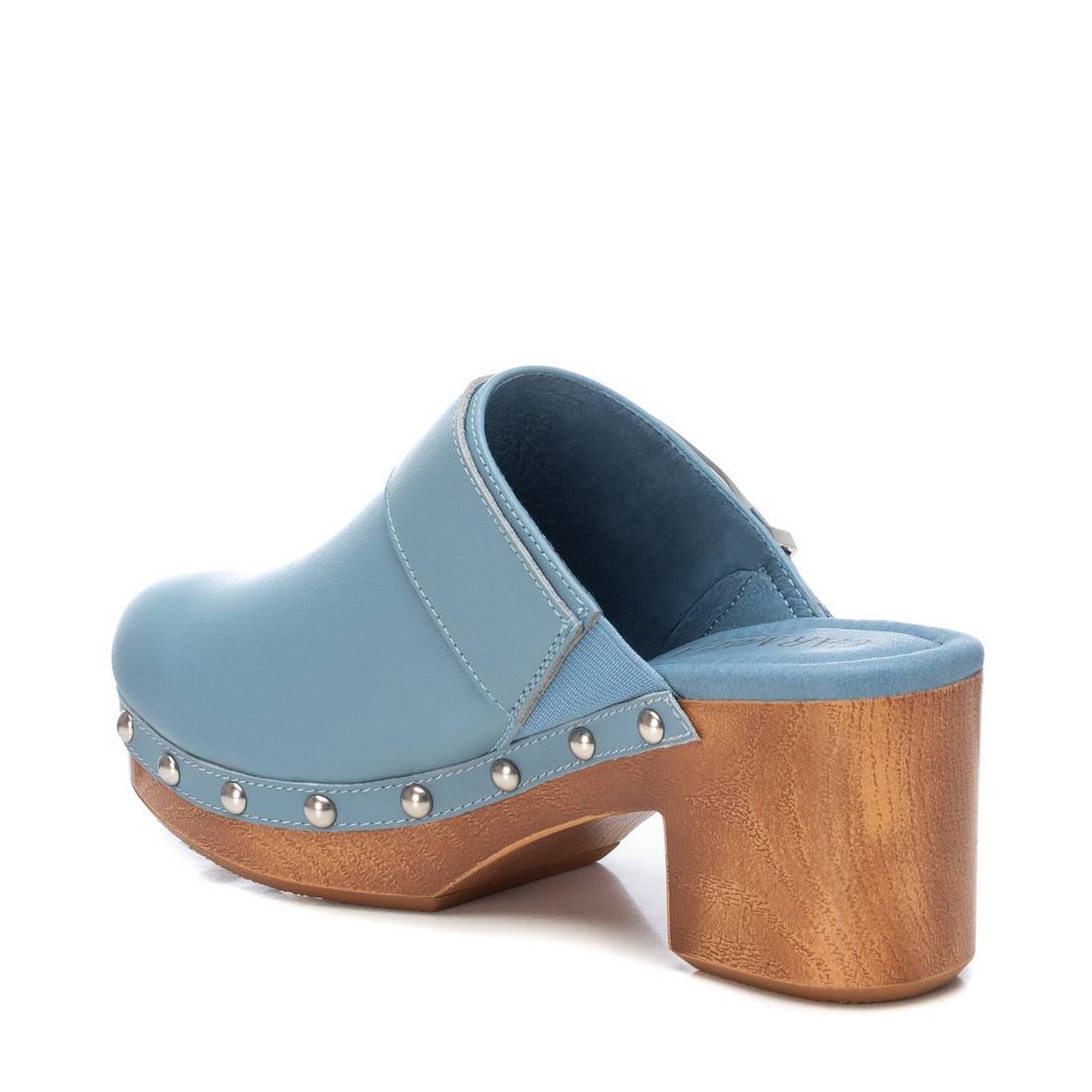 Carmela 16074405 sabots bleu cuir talon 7 cm