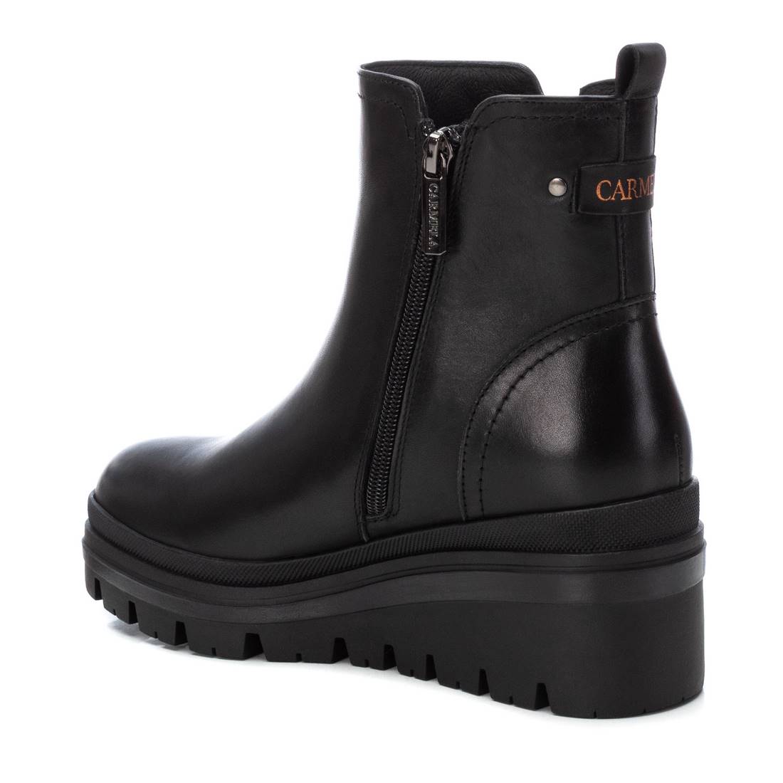 Carmela 16200901 bottines noir cuir compensées 5 cm