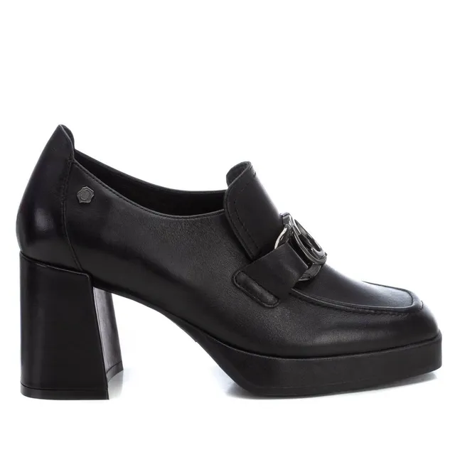 Carmela 16184901 mocassins cuir noir talon