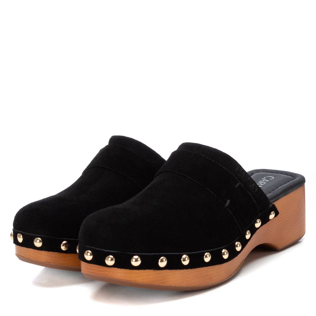 Carmela 16045210 sabot cuir noir talon 5 cm