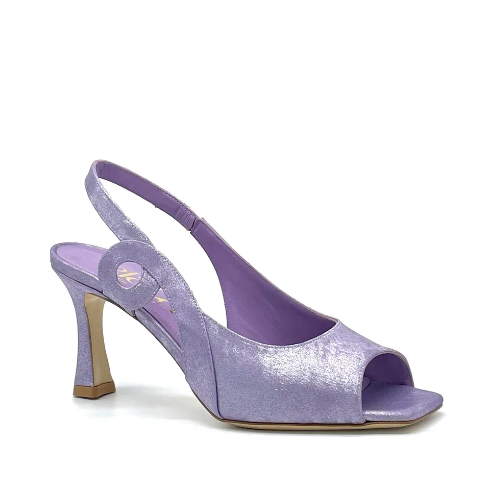 Elata 15134-1 sandales satin lavande talon 7,5 cm