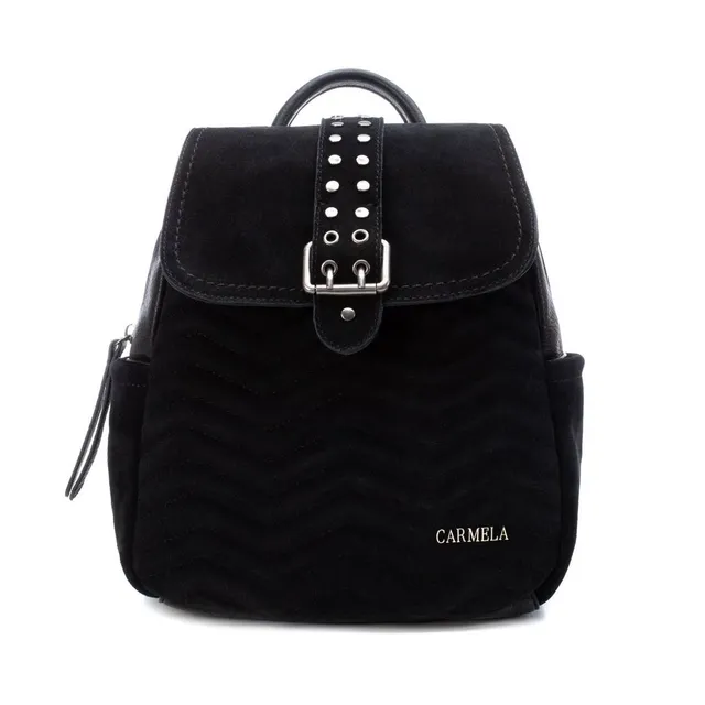 Carmela 18601301 sac à dos cuir noir zigzag