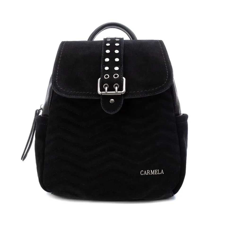 Carmela 18601301 sac à dos cuir noir zigzag