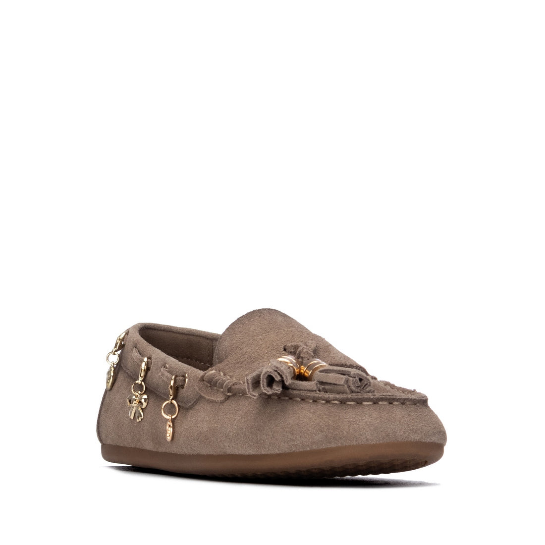 Carmela 16414705 mocassins taupe cuir plat