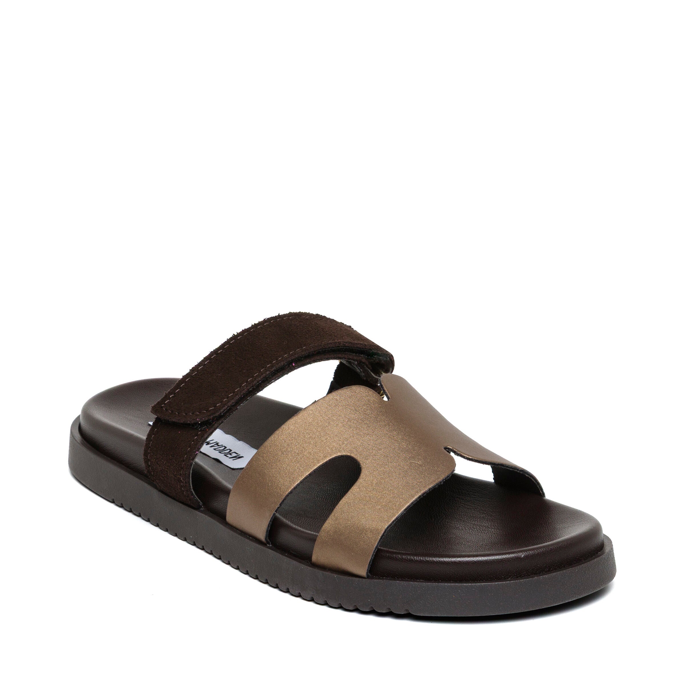 Steve Madden Missile-E sandale bronze satin plate 2 cm
