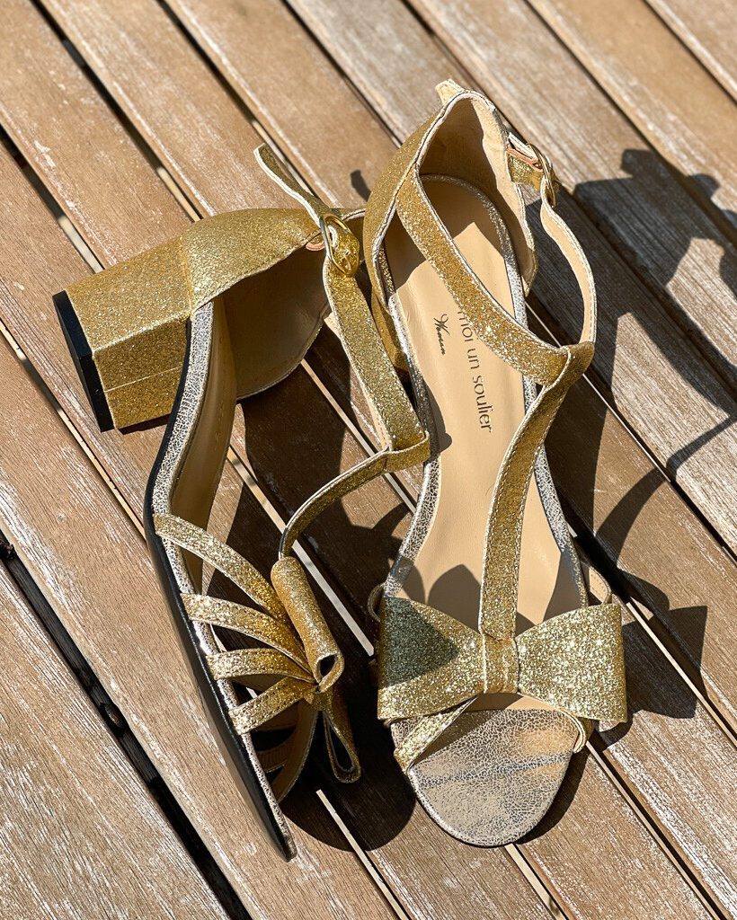 Dessine Moi Un Soulier Chloé sandale dorée 36,5