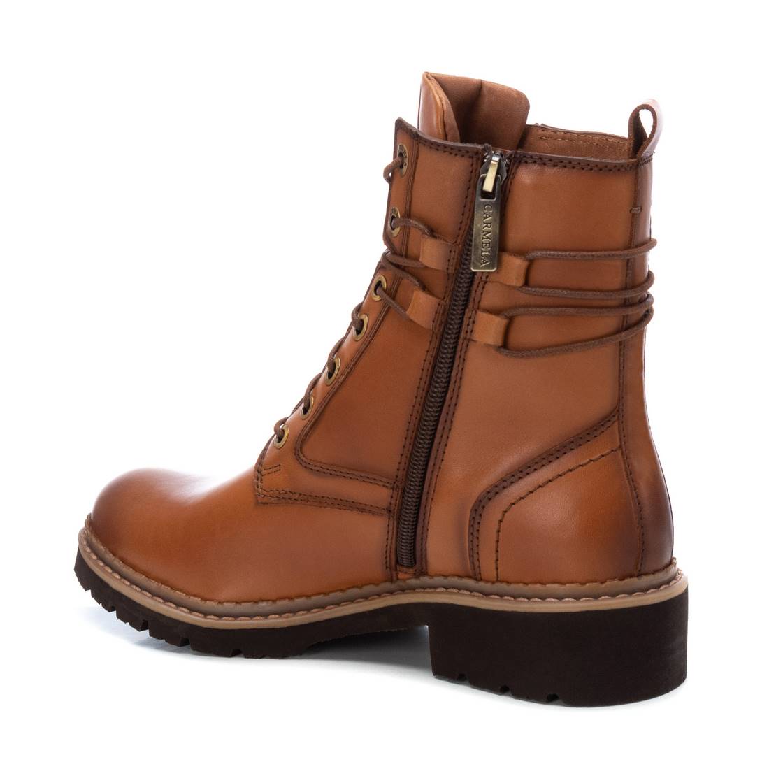Carmela 16102802 bottines cuir marron plates lacets