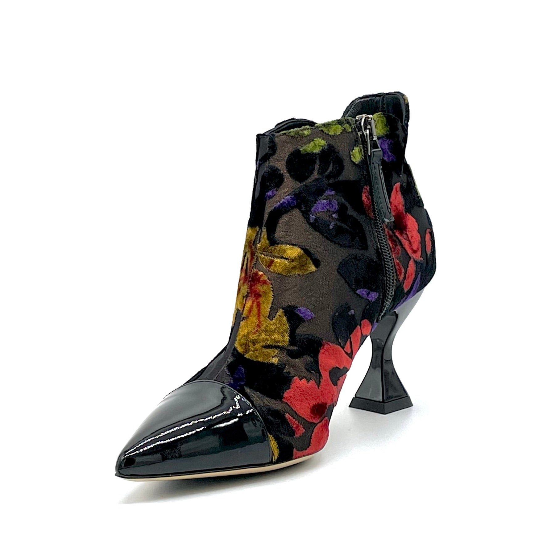 ELATA 53553 bottine velours noir talon 7,5 cm
