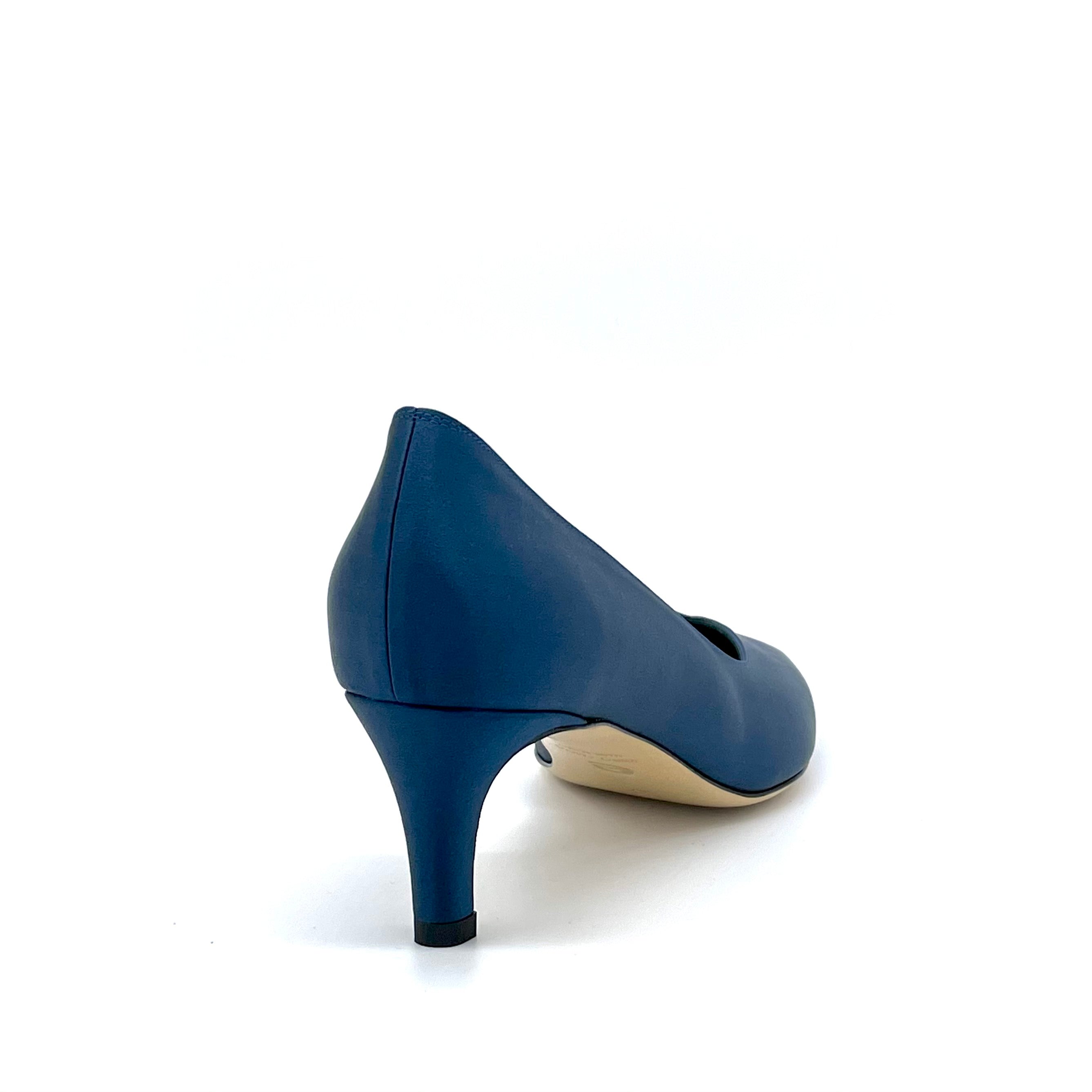 ELATA 10166-2 escarpins soie bleue talon 5,5 cm