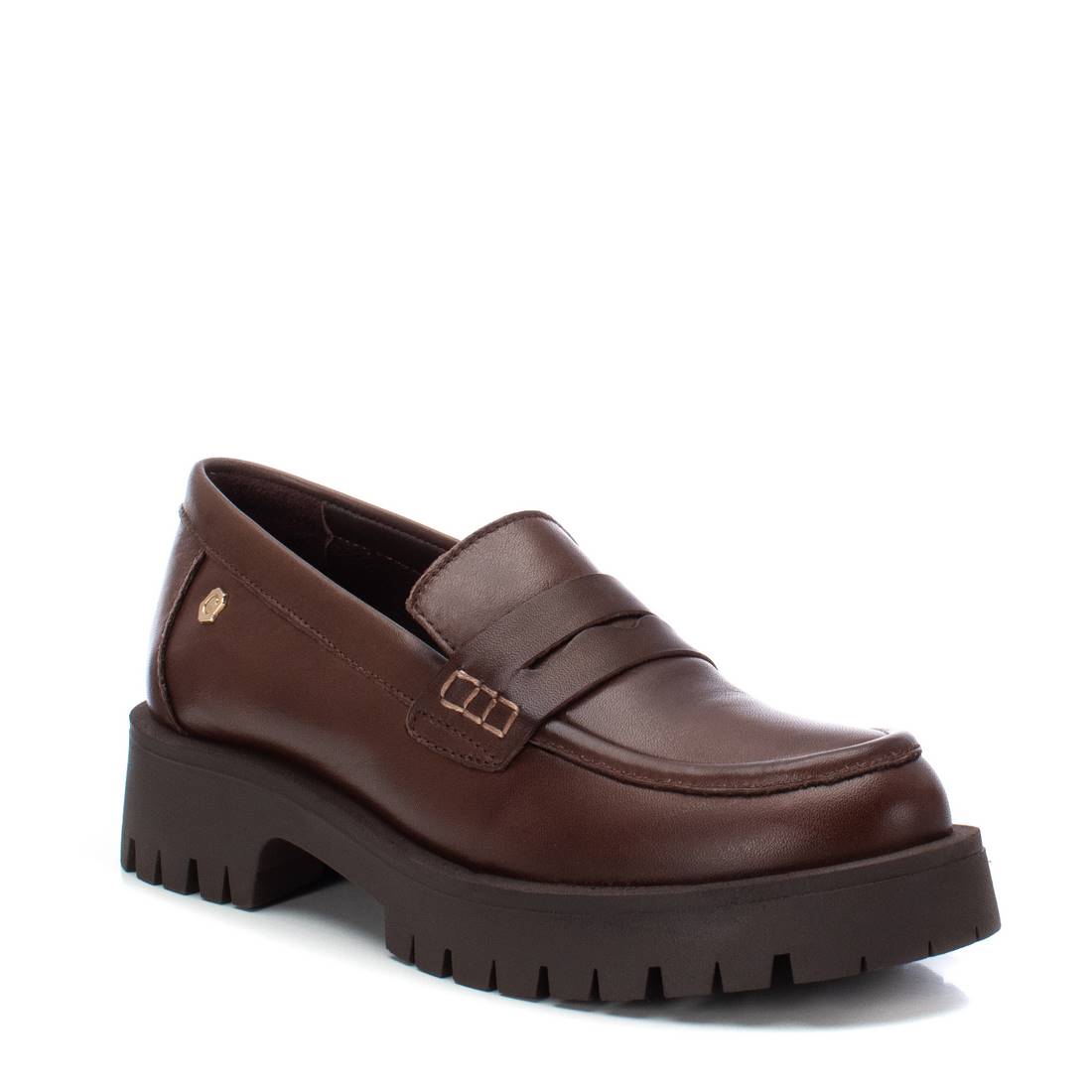 Carmela 16099108 mocassins cuir marron semelle crantée
