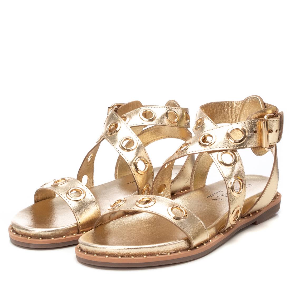 Carmela 16238902 sandale cuir doré romaine