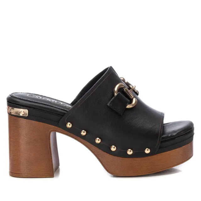 Carmela 16147901 sandale femme cuir noir talon 10 cm