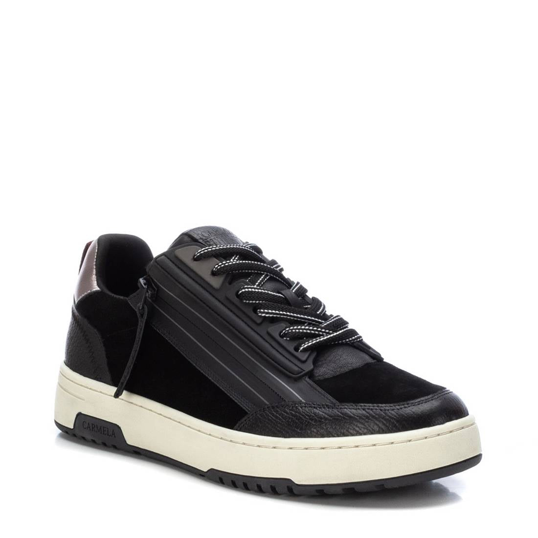 Carmela 16086902 basket cuir noir zip sneakers