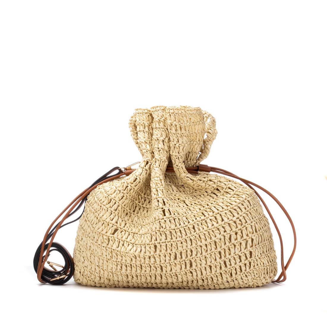 Carmela 18622001 sac épaule raphia beige 40 cm