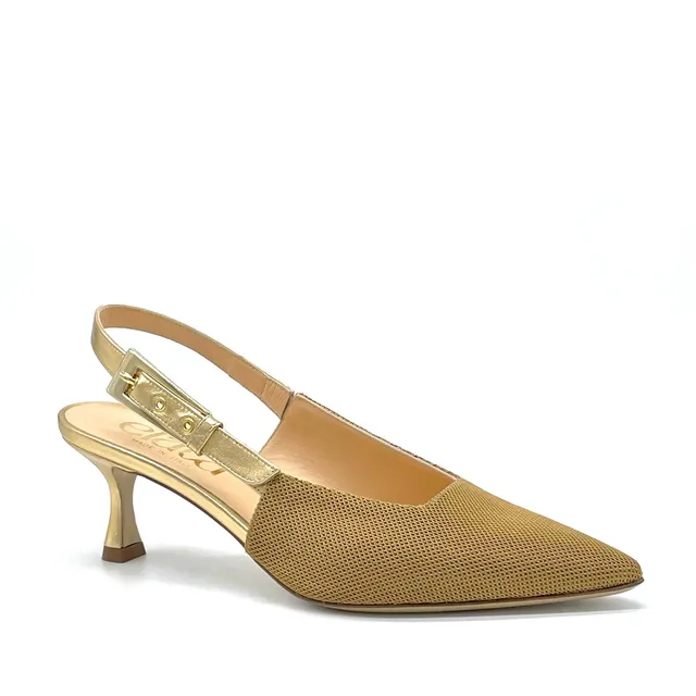 Elata 15112 slingback tissu or boucle 5,5 cm