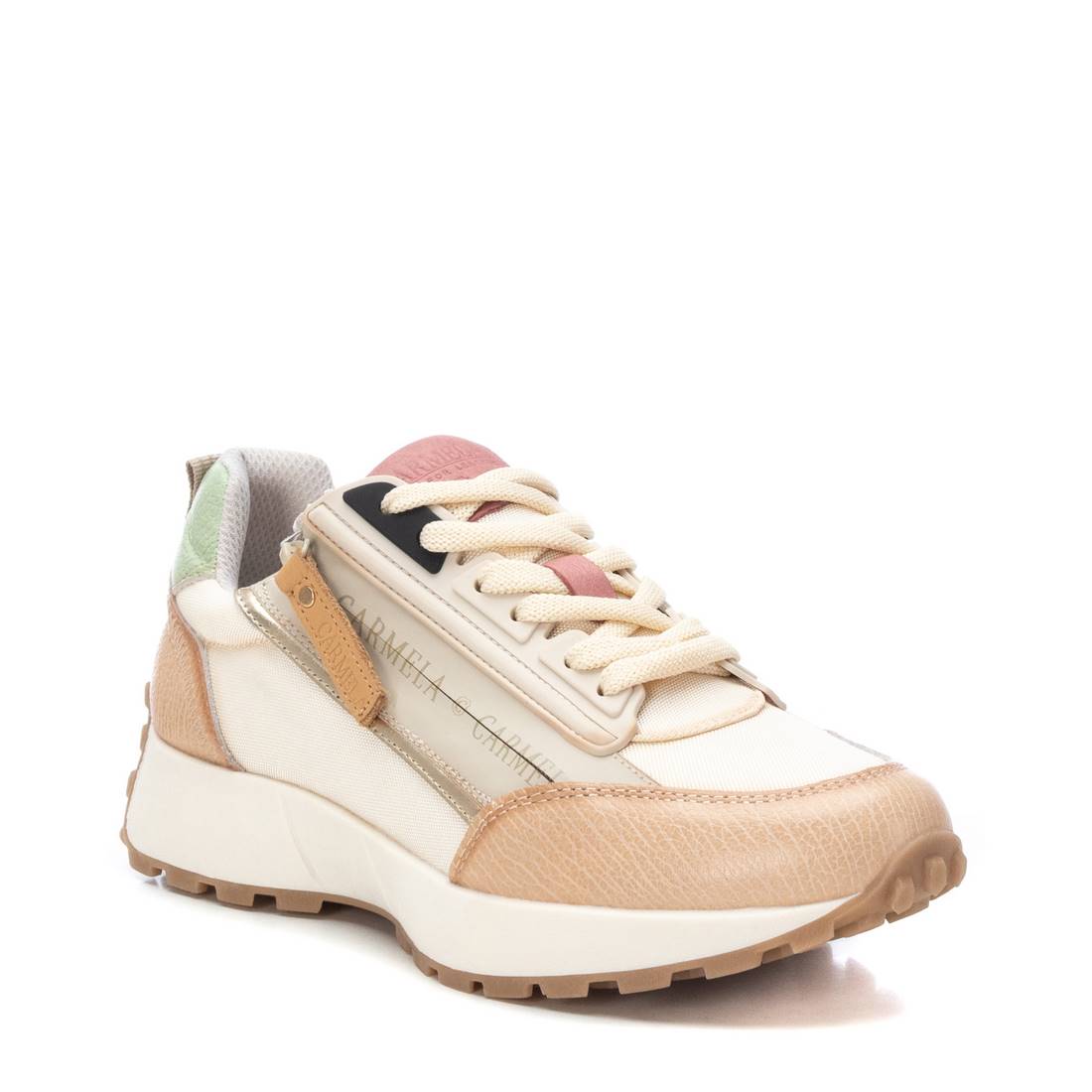 Carmela 16142903 sneakers femme cuir marron zip