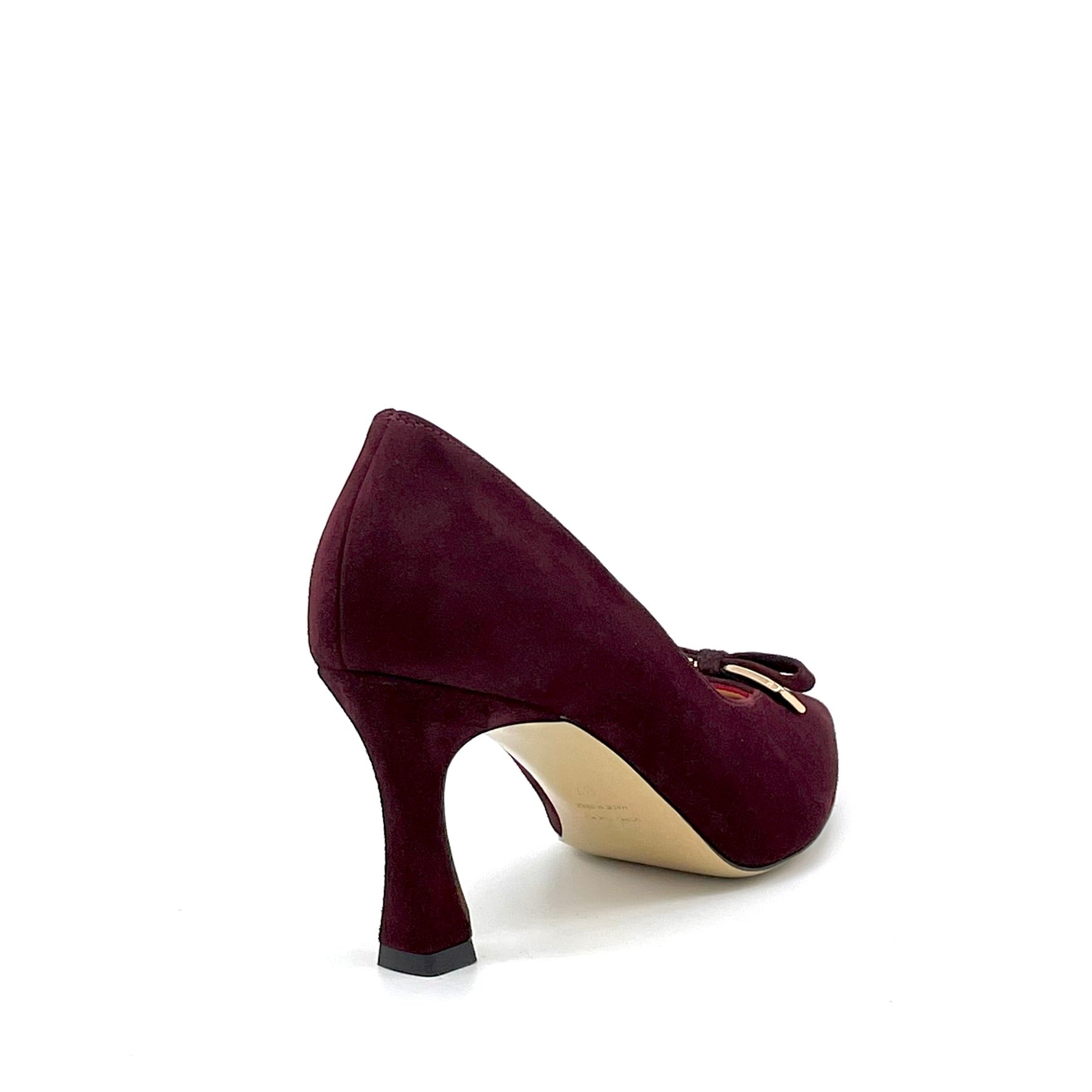 ELATA 56503 escarpins daim bordeaux talon 7,5 cm