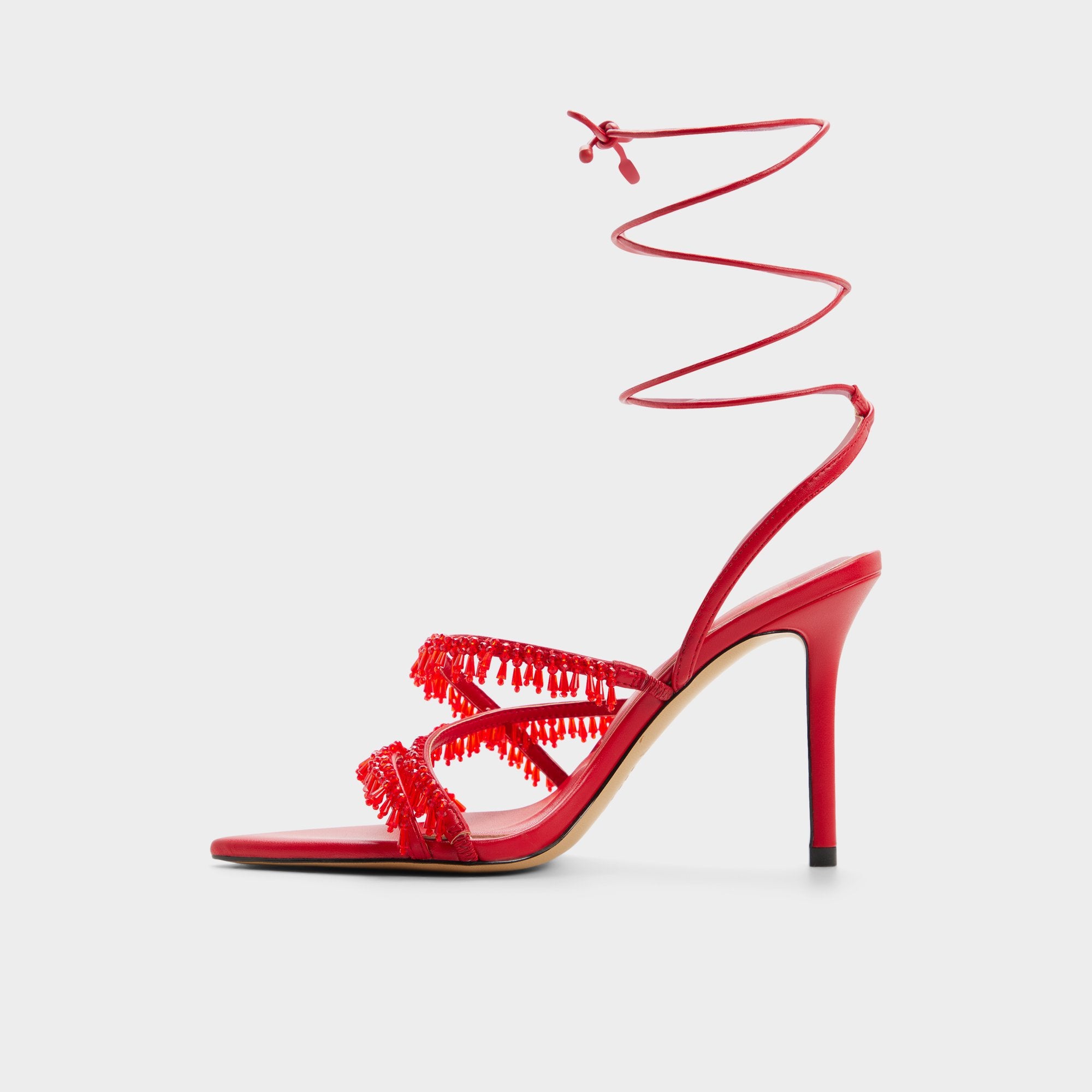 ALDO Flaming sandales à talon rouges cloutées