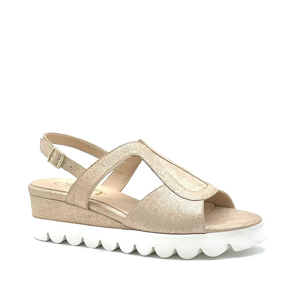 ELATA 26203-1 sandale compensée champagne 5 cm