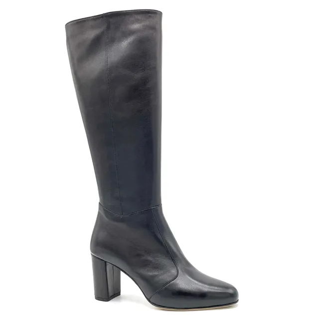 ELATA 56552 botte cuir noir talon 7,5 cm