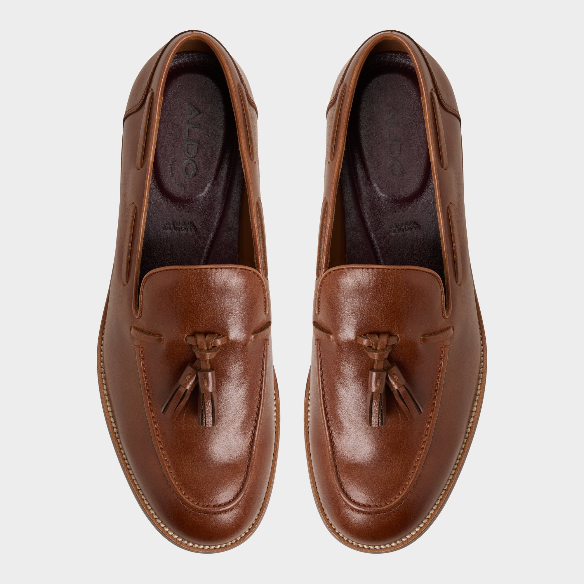 ALDO Nunez mocassins cognac à pompons