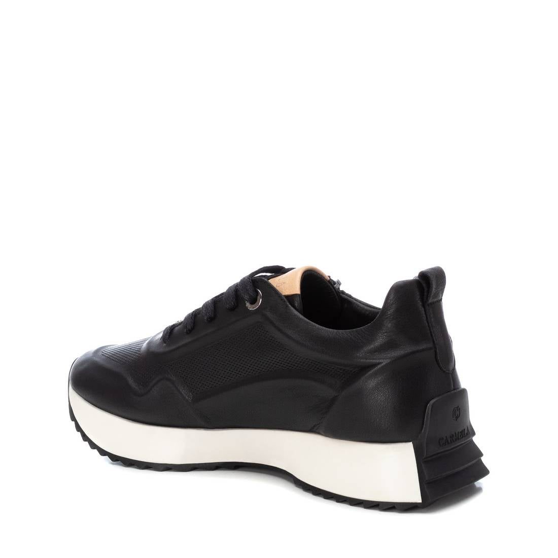 Carmela 16067002 sneaker cuir noir à zip