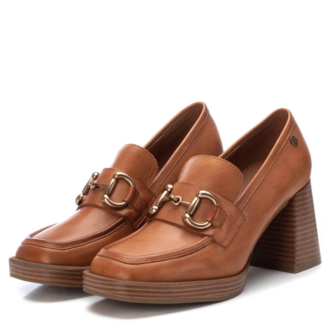 Carmela 16123501 mocassins cuir marron talon 8 cm