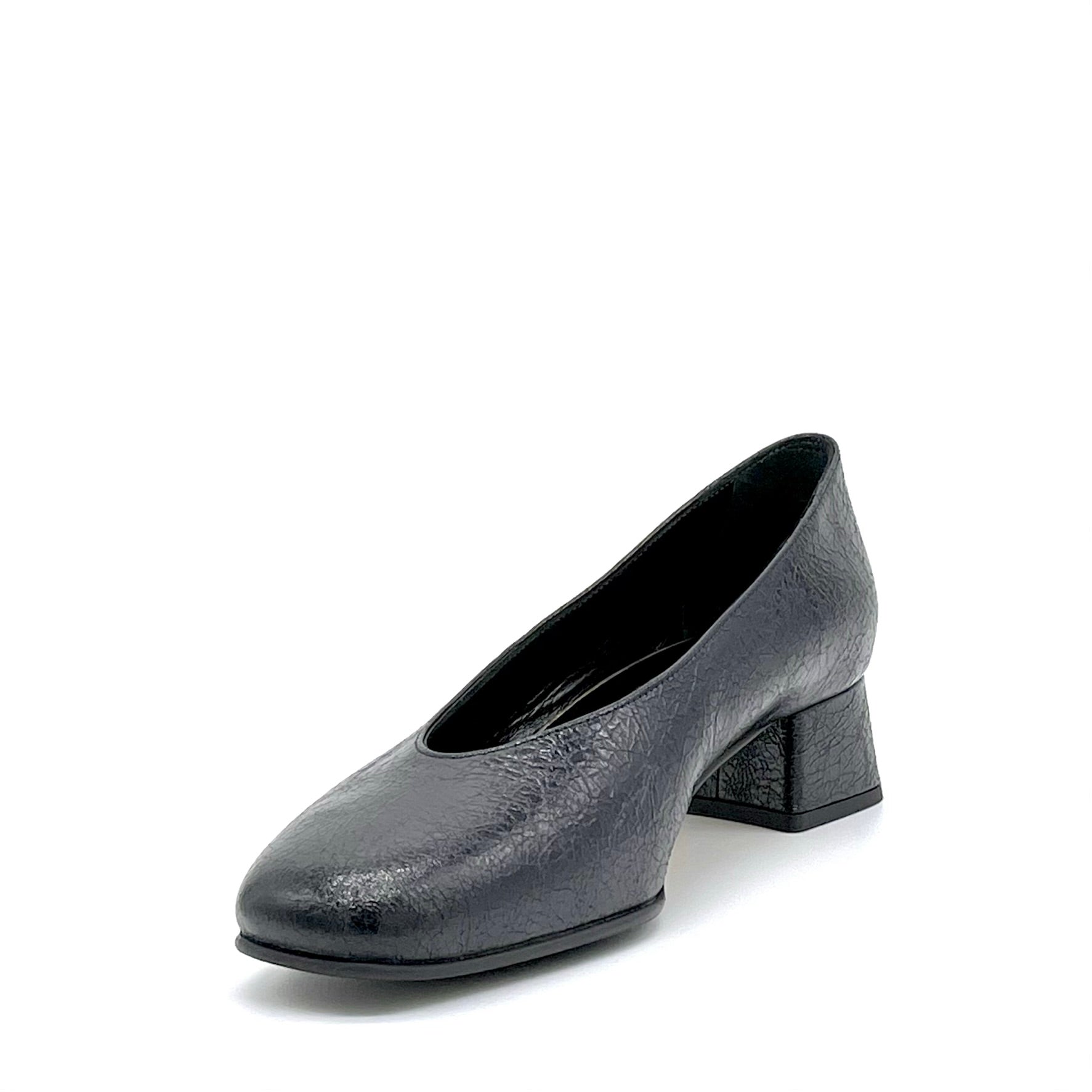 ELATA 74705 escarpins cuir froissé talon 3,5 cm