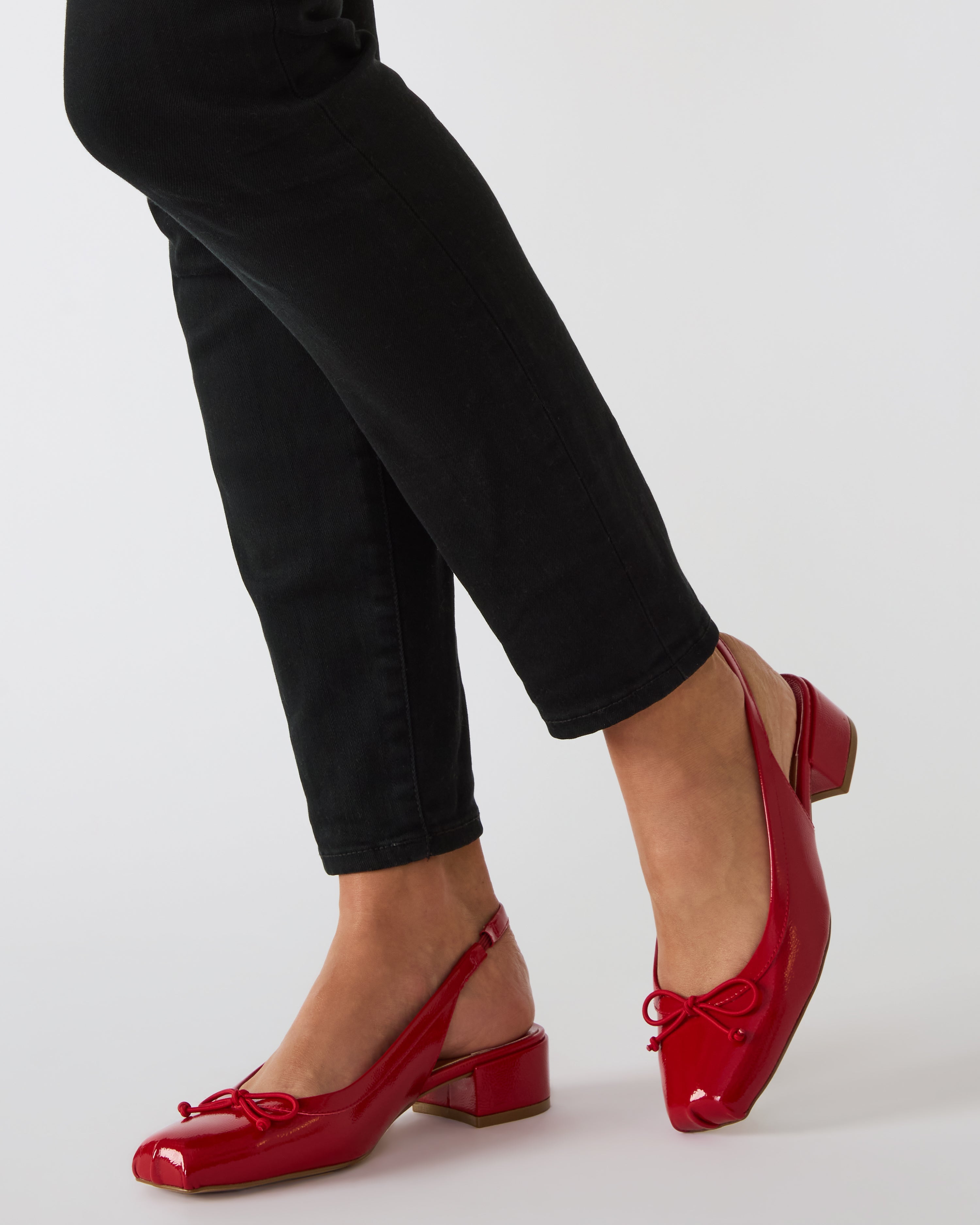 Steve Madden Loved ballerines rouge verni froissé