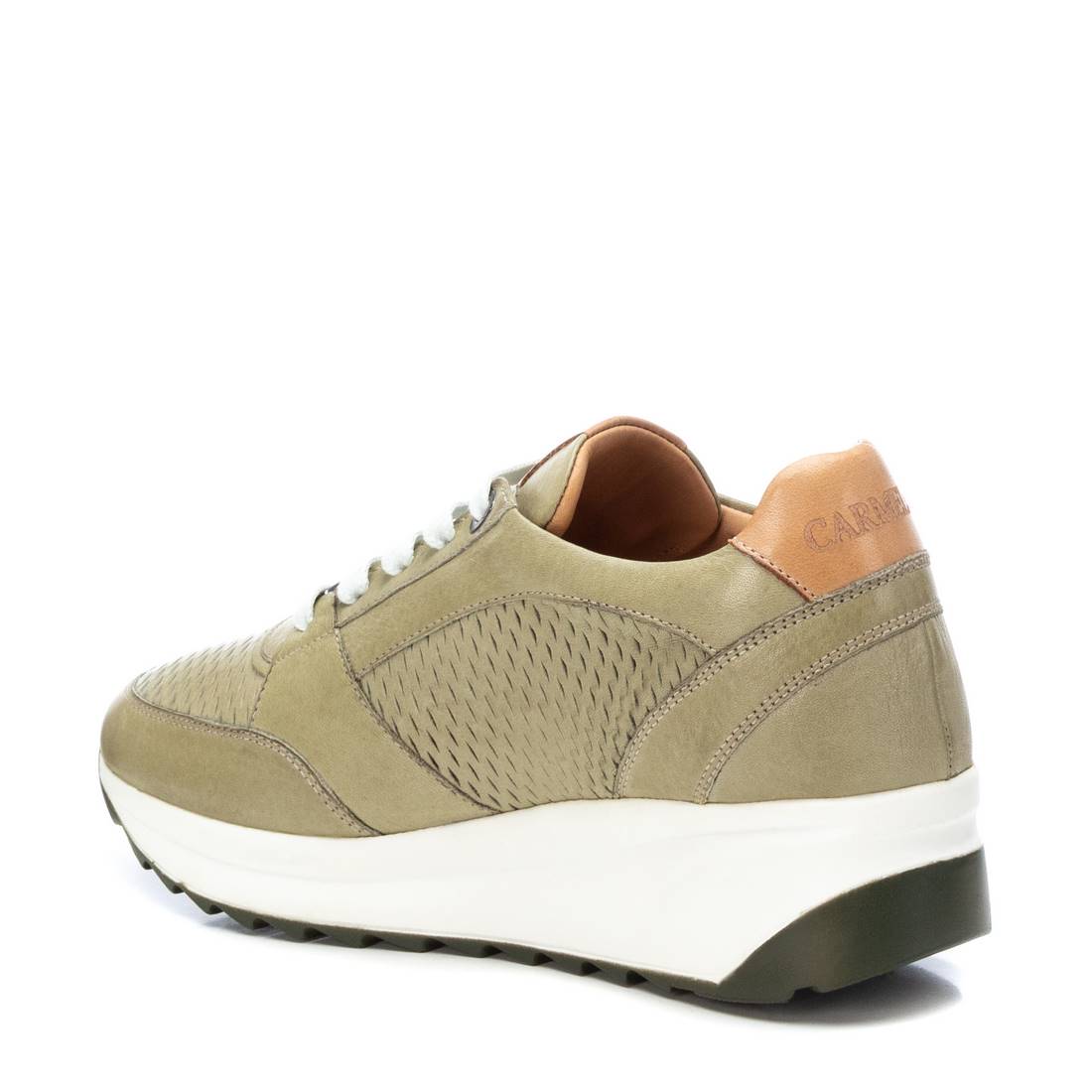 Carmela 16070904 basket cuir verte a zip