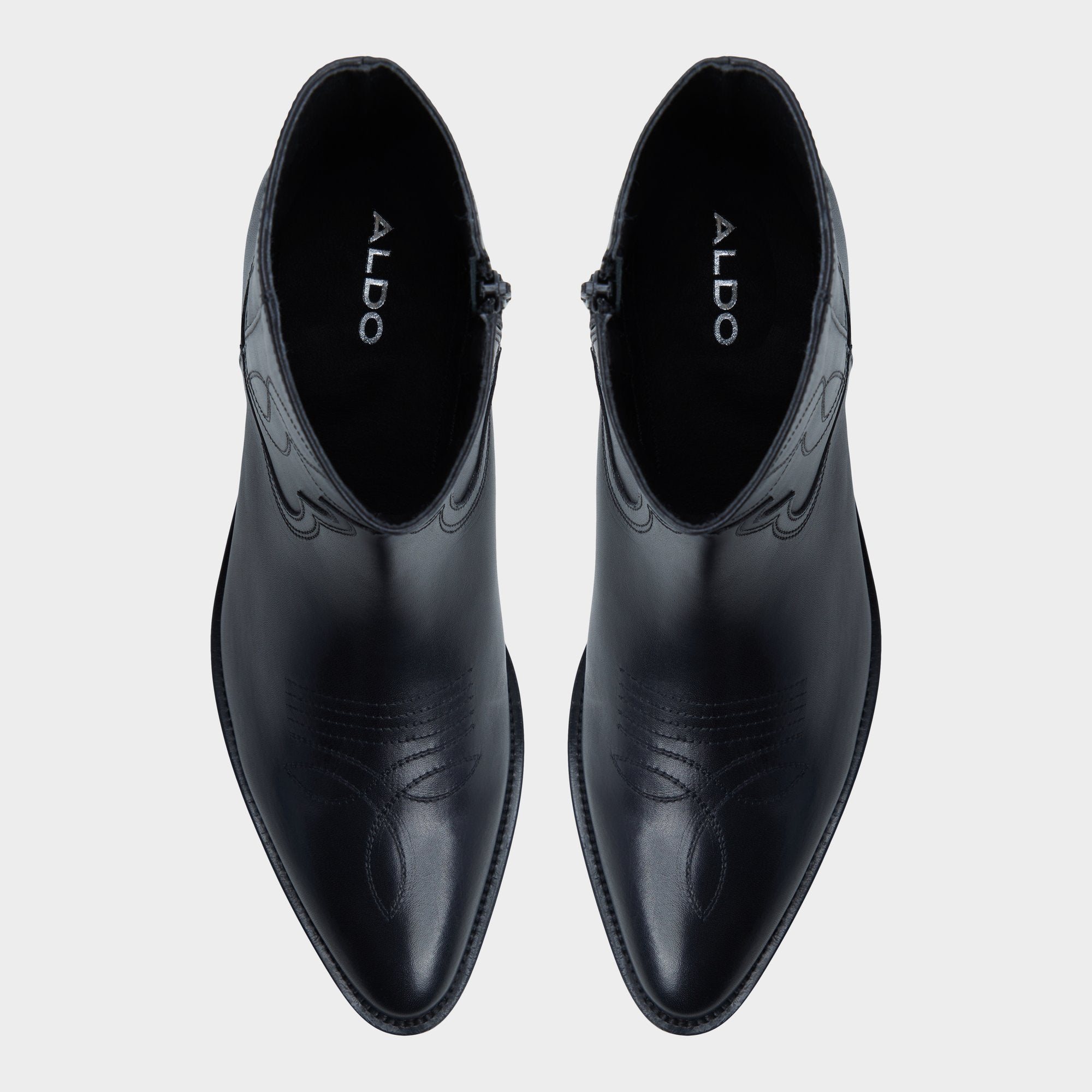 ALDO Arvin bottes mi-mollet cuir noir