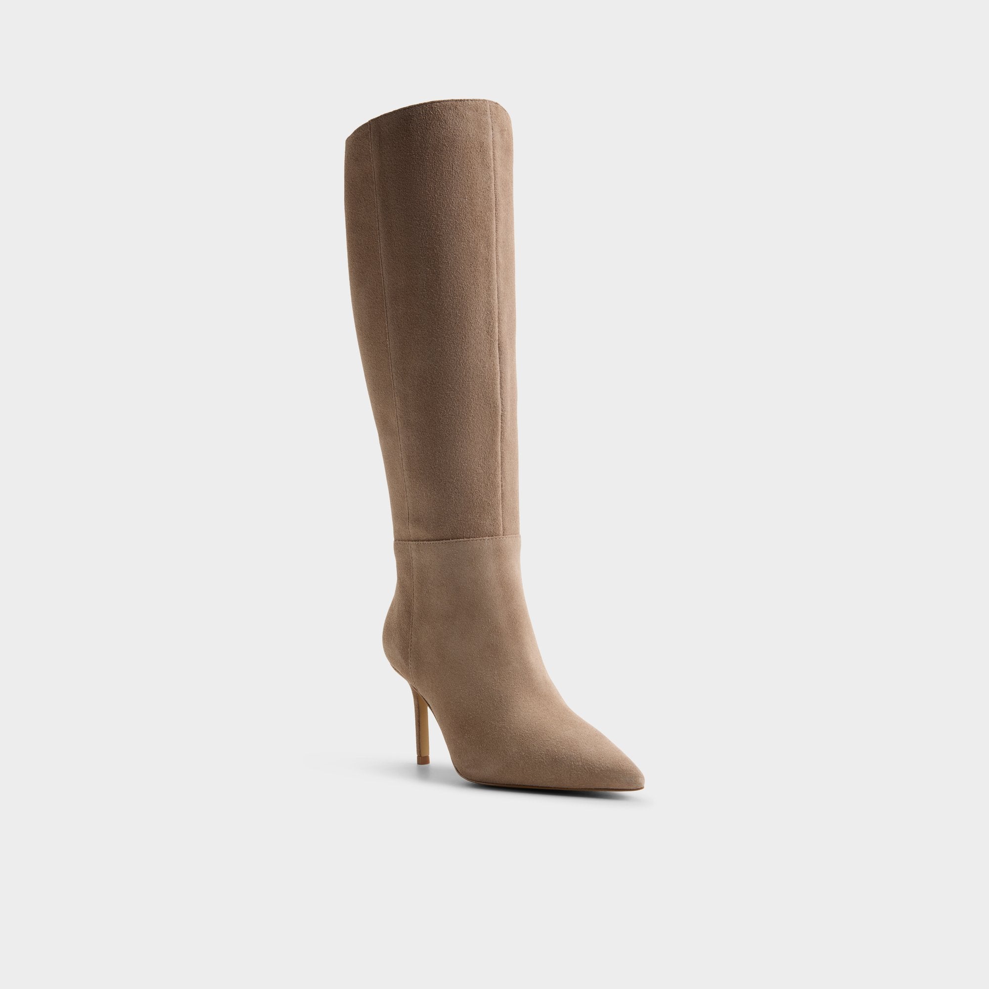 ALDO Saphiria bottes genou femme beige suède