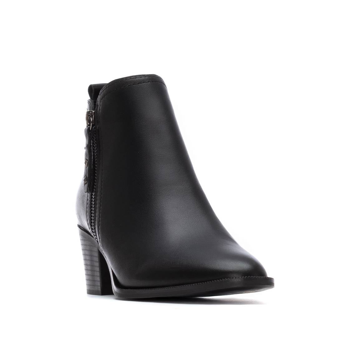 Carmela 16258501 bottine noire à talon zip latéral
