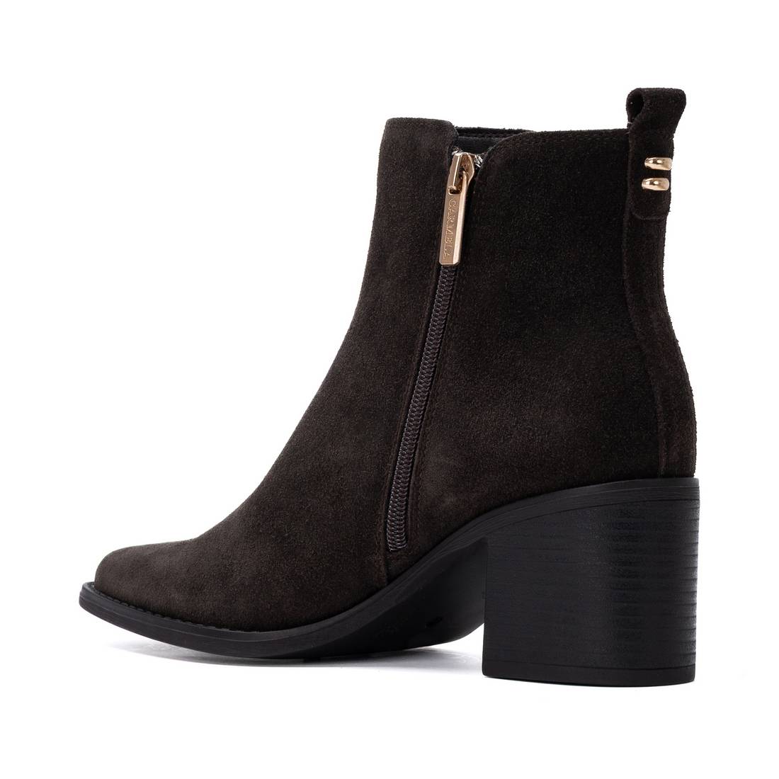 Carmela 16425702 bottine cuir marron talon moyen