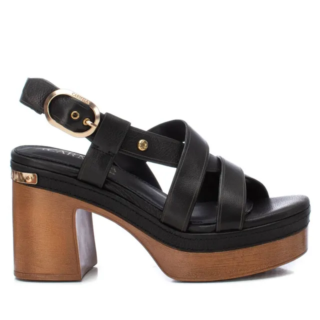 Carmela 16154204 sandales femme noir cuir 10cm