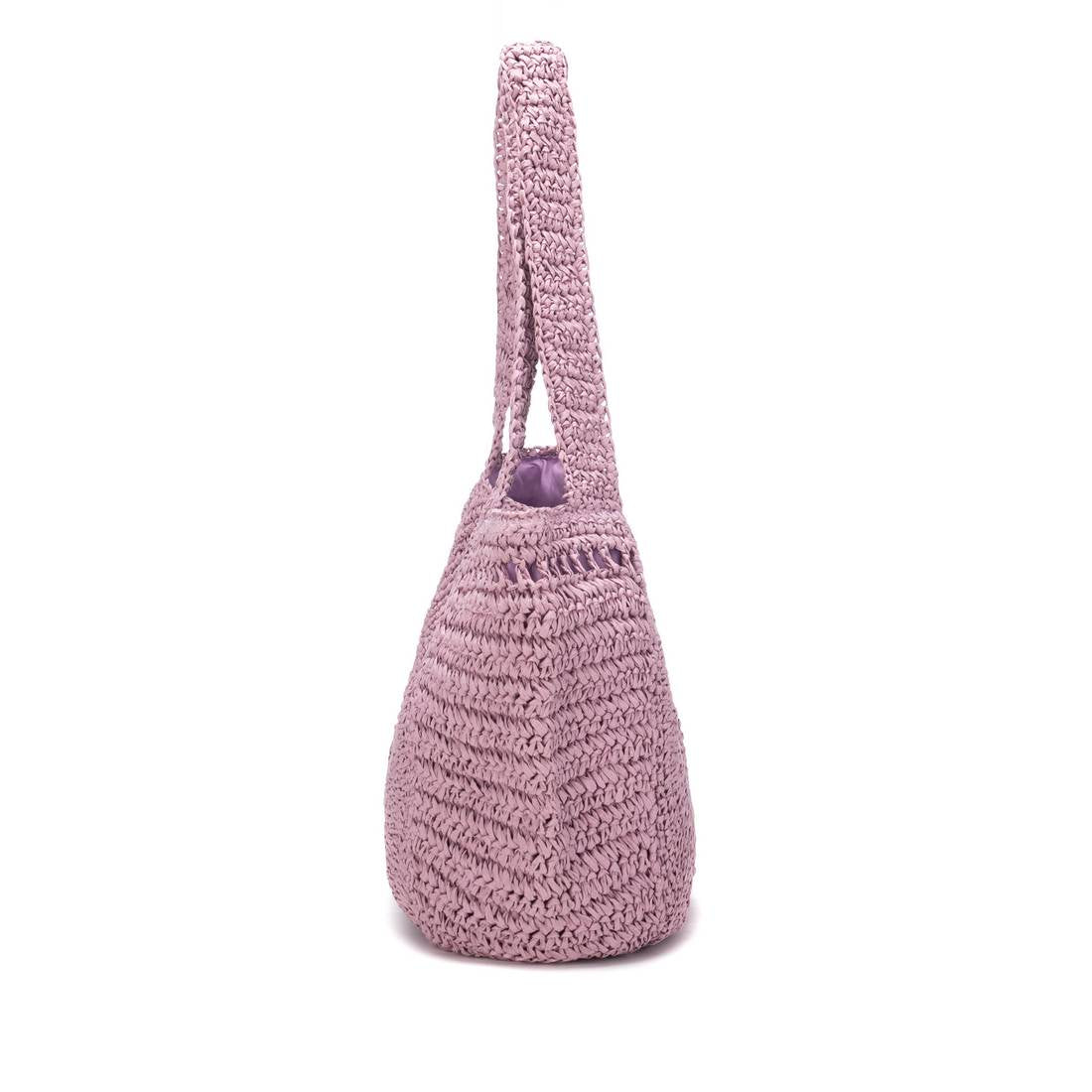 Carmela 18622502 sac épaule lila effet rafia