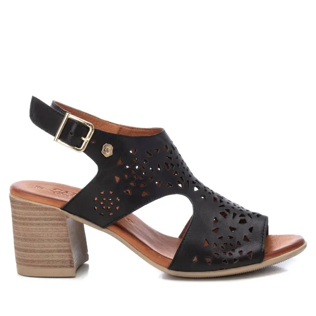 Carmela 16083902 sandales cuir noir talon 8 cm