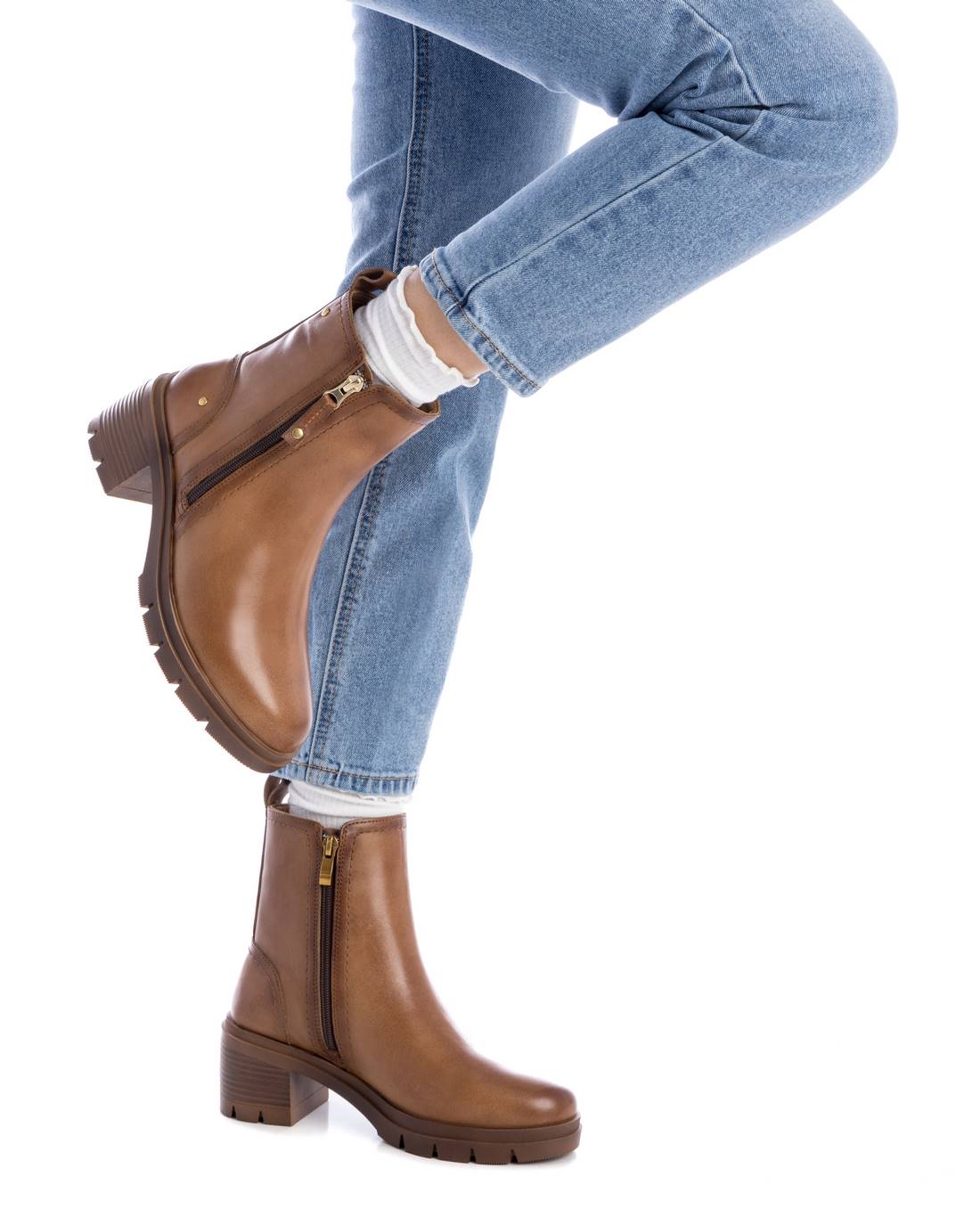 Carmela 16197401 bottines femme marron cuir motardes