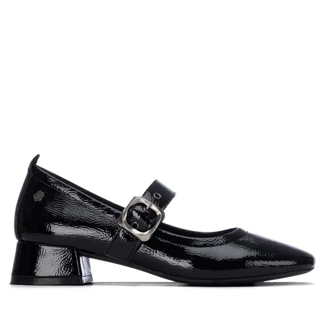 Carmela 16436101 ballerine vernie noire boucle