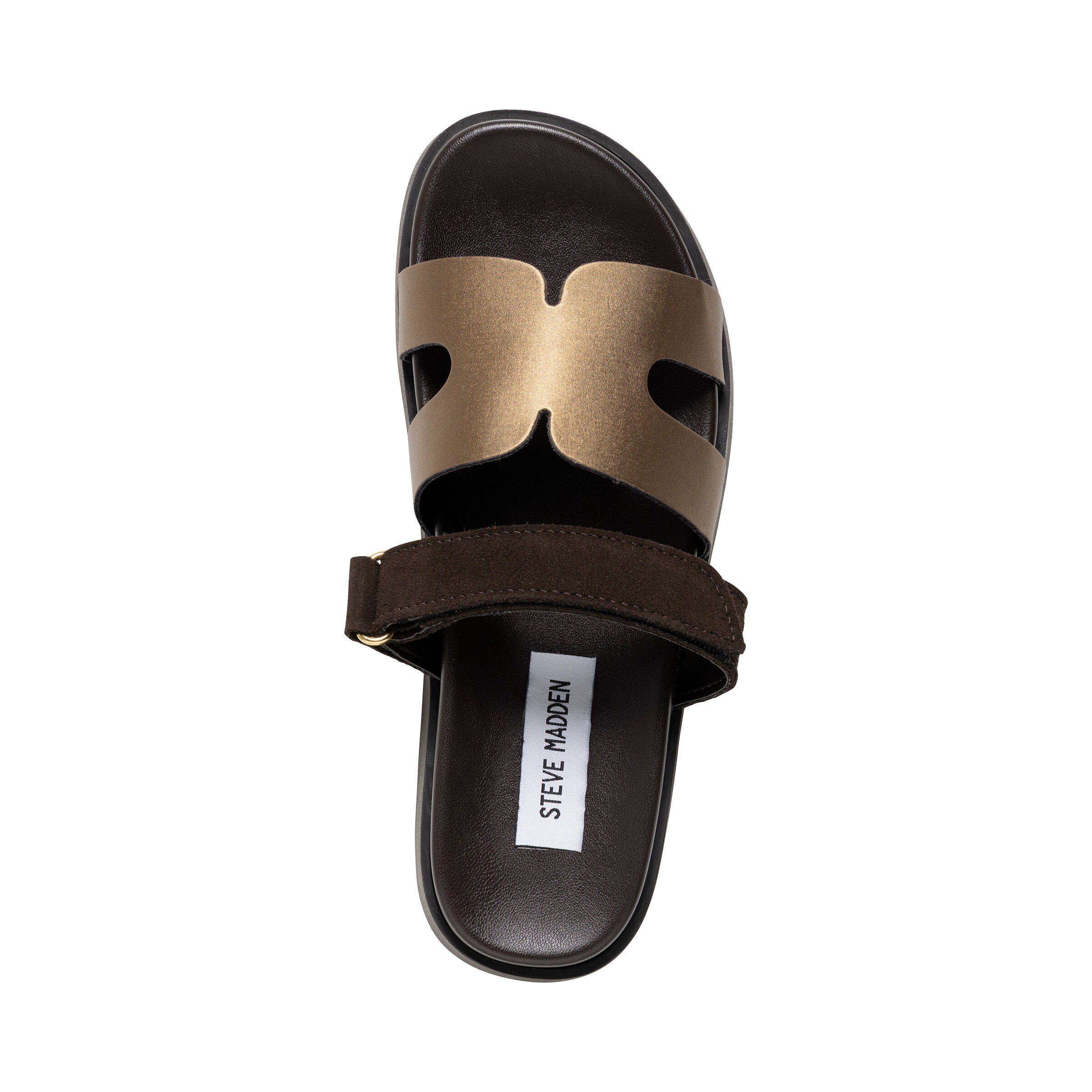 Steve Madden Missile-E sandale bronze satin plate 2 cm