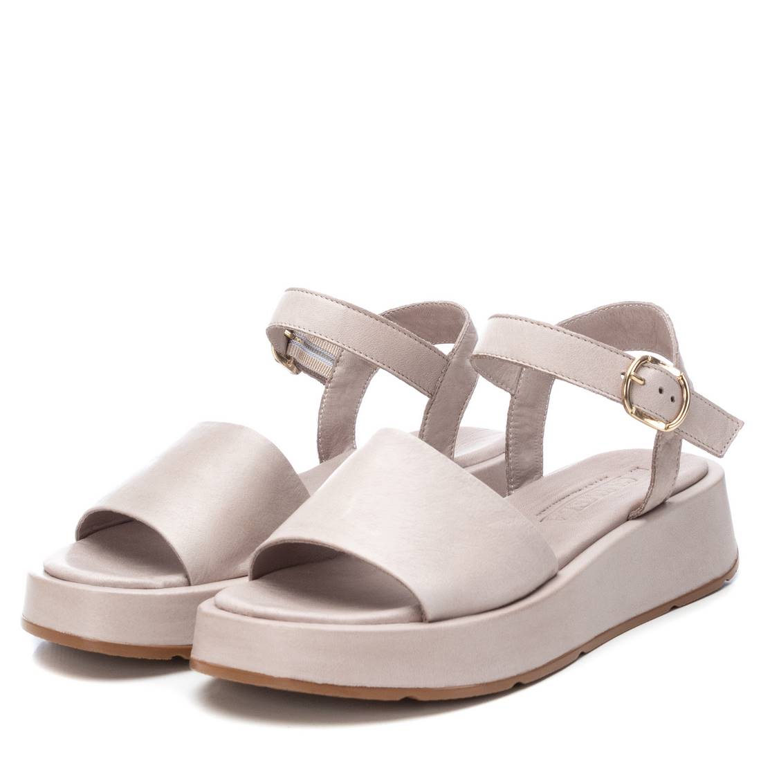 Carmela 16077502 sandales cuir blanc plateforme 4cm