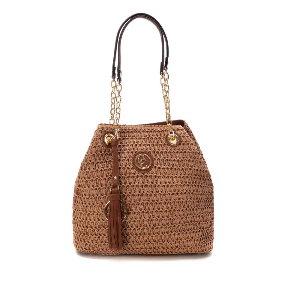 Carmela 18608604 sac épaule raphia marron