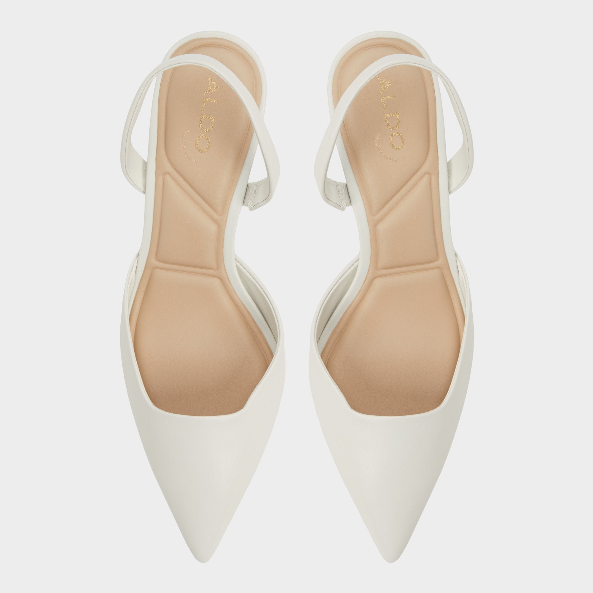 ALDO Gavedessi-xt ballerines blanches petit talon