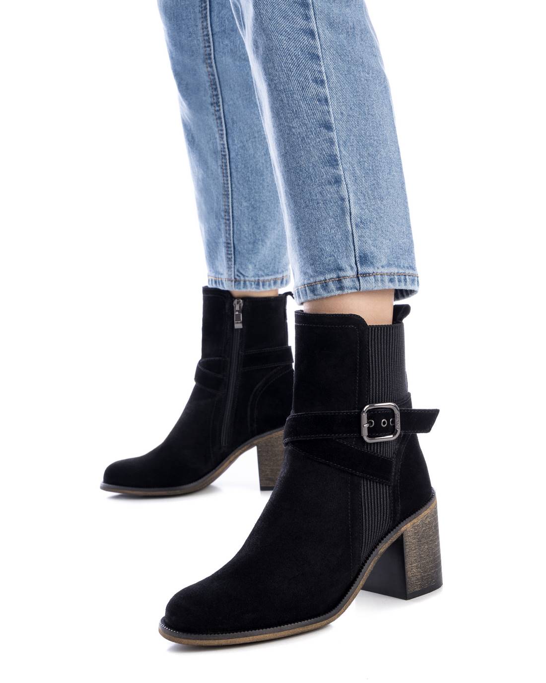Carmela 16196902 bottine cuir noir talon 8 cm