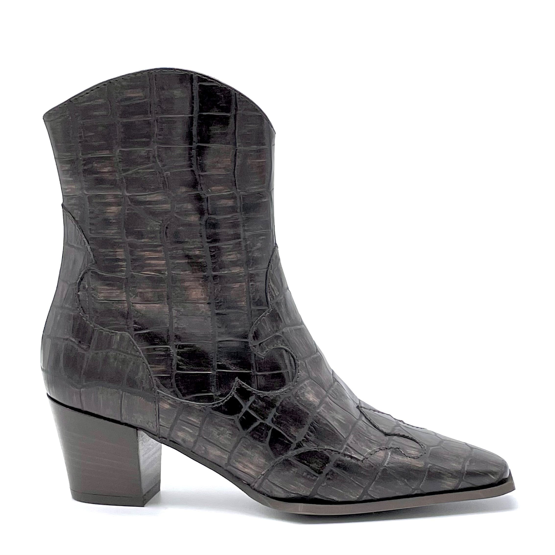 Elata 51520_4 botte texane cuir marron talon 5,5 cm