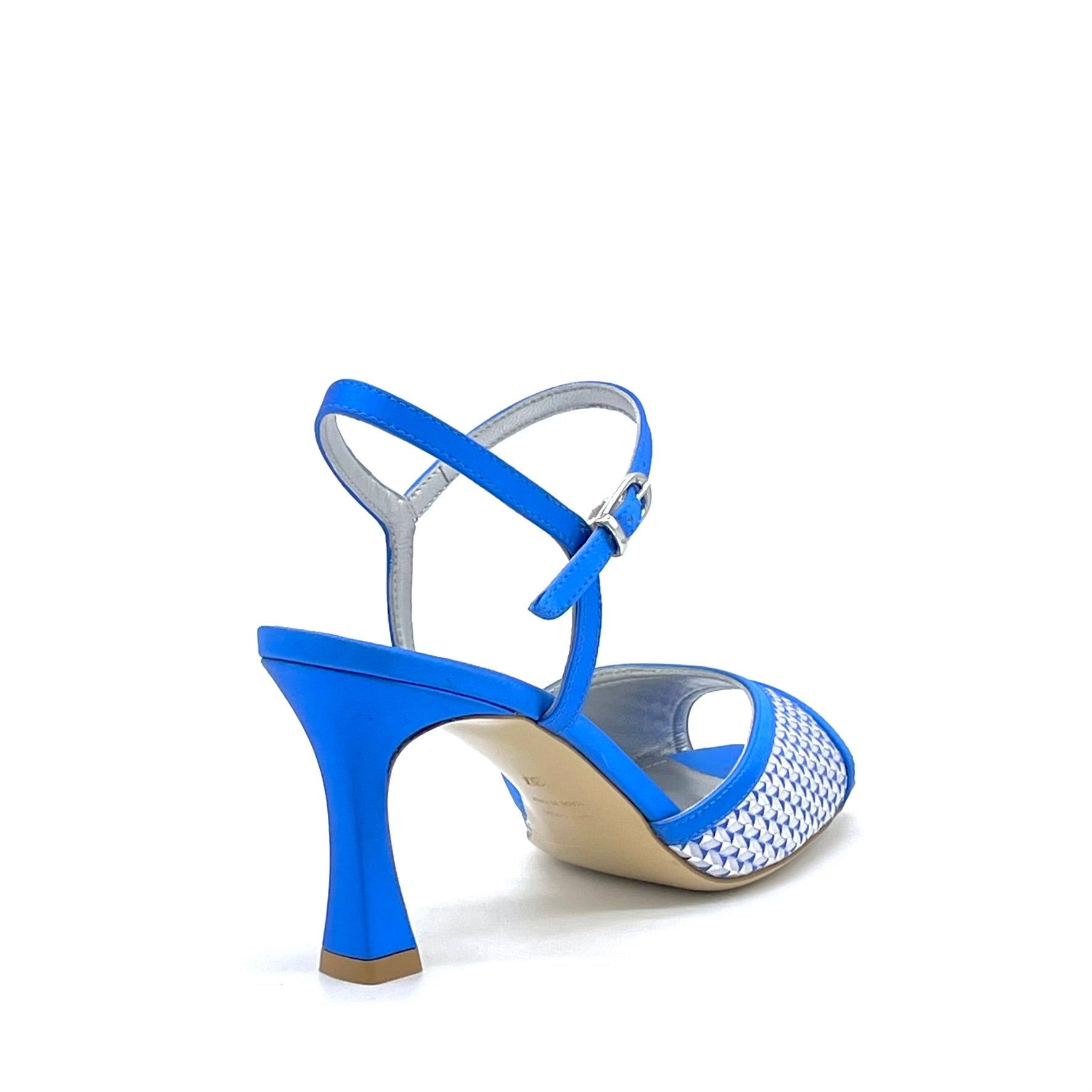 Elata 16116 sandales satin bleuette talon 7,5 cm