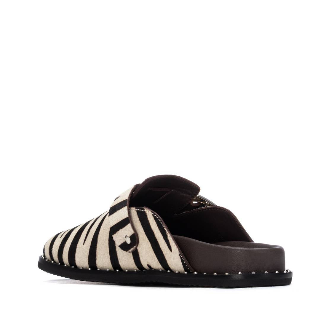 Carmela 16327802 sabot femme cuir imprimé zèbre plat