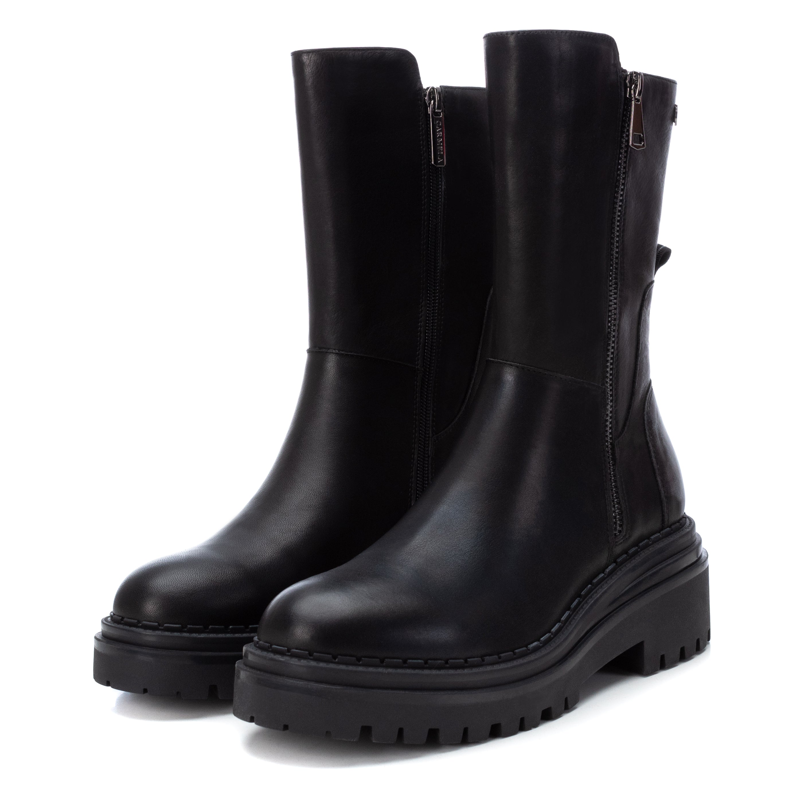 Carmela 16024201 bottine femme noire cuir plat