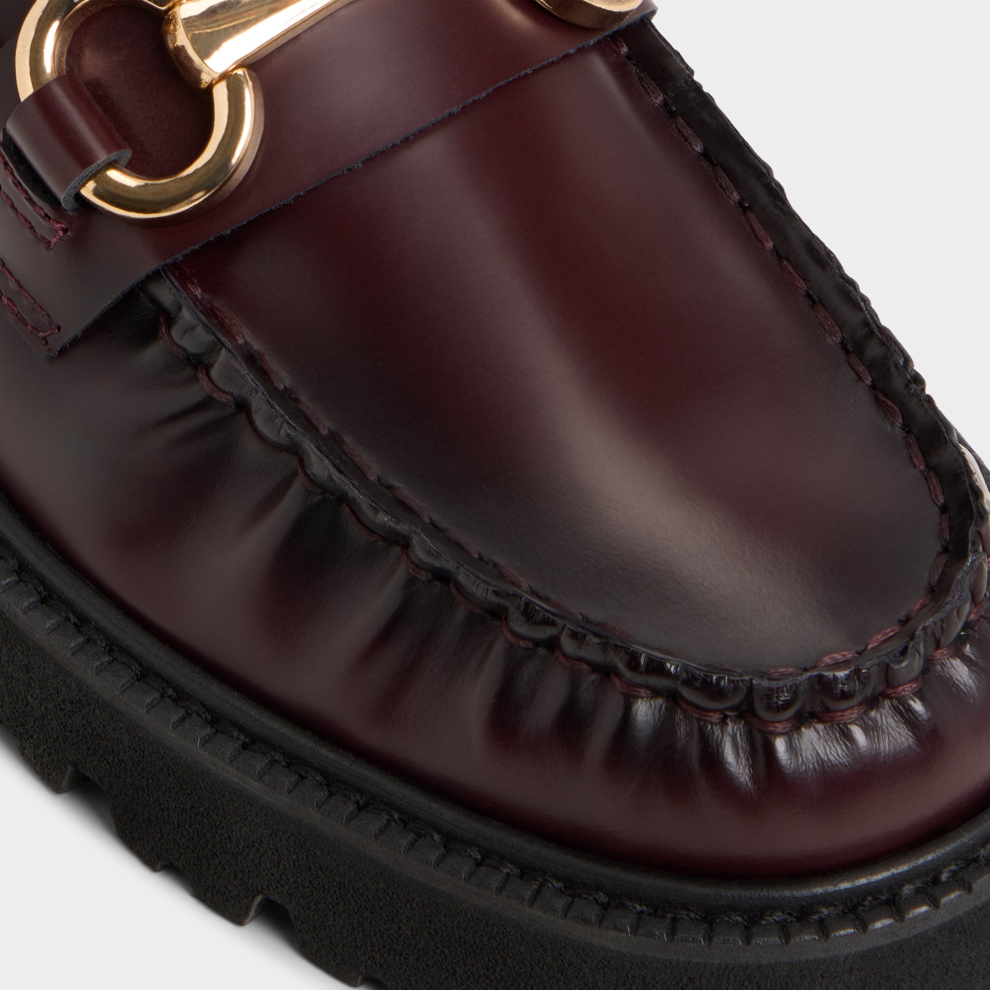 Aldo Danrose mocassins femme bordeaux crantés